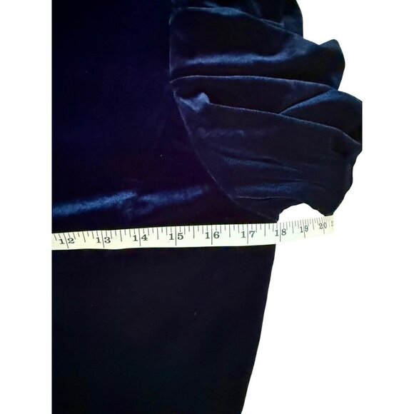 NWT MISA Los Angeles‎ Bodysuit Size Large Velvet Midnight Blue Dita - Picture 3 of 6